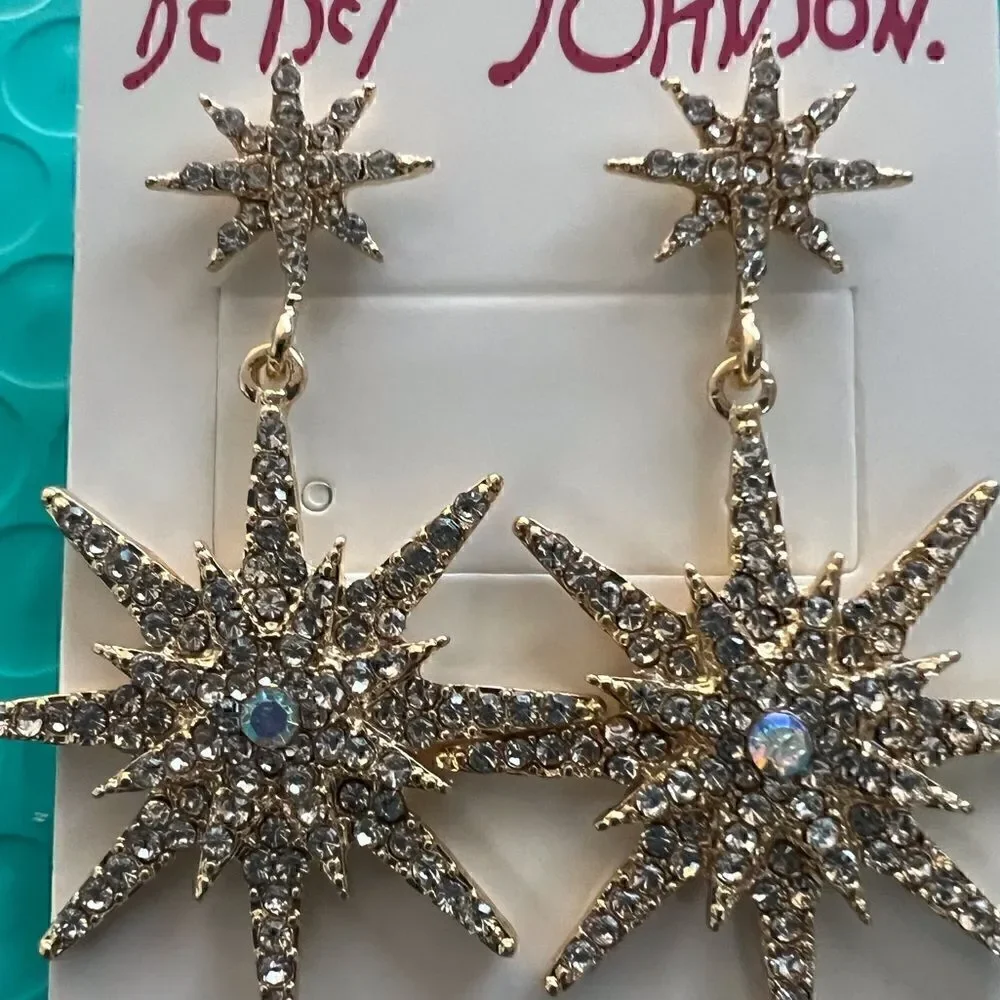 ⭐️ Betsey Johnson NEW CELESTIAL drop dangle earrings ⭐️